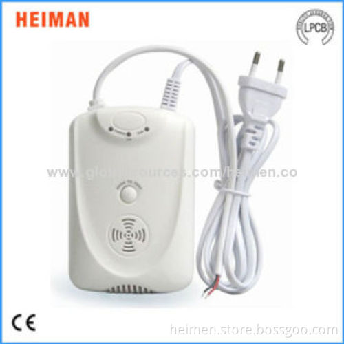 Factory Wholesale 100-240V AC independent home gas leak detector, support 9V backup battery